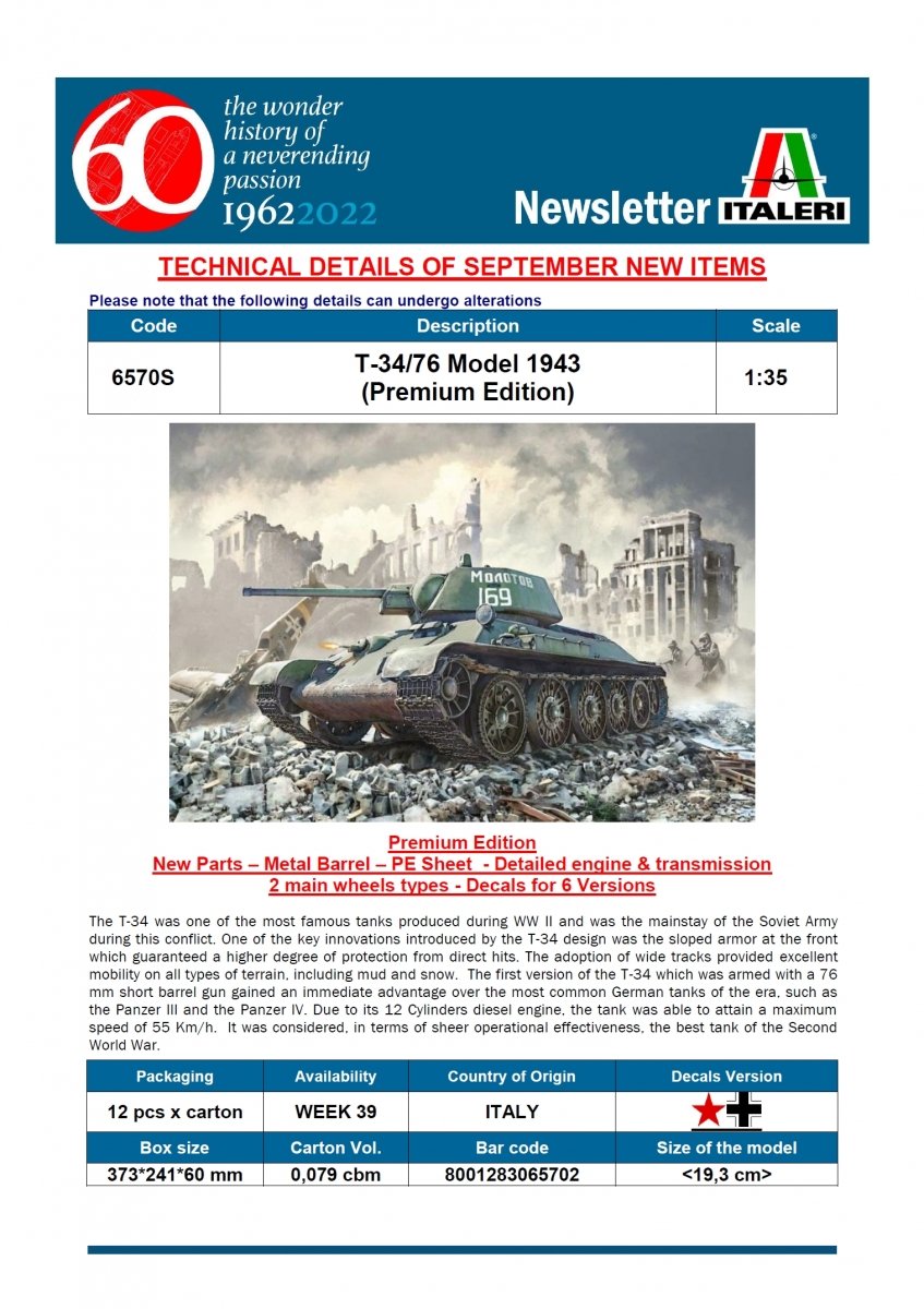 Italeri 6570 T-34/76 mod. 1943 1/35 – image 2
