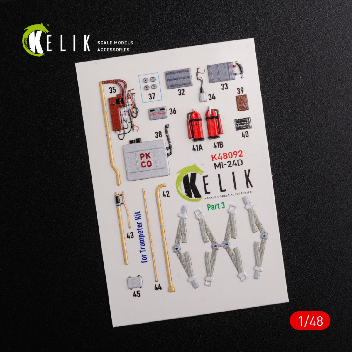 KELIK K48092 Mi-24D (Hind-D) interior 3D decals for Trumpeter kit 1/48 – immagine 4