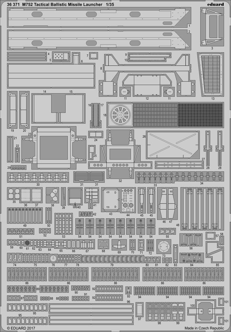 Eduard 36371 M752 Tactical Ballistic Missile Launcher DRAGON 1/35
