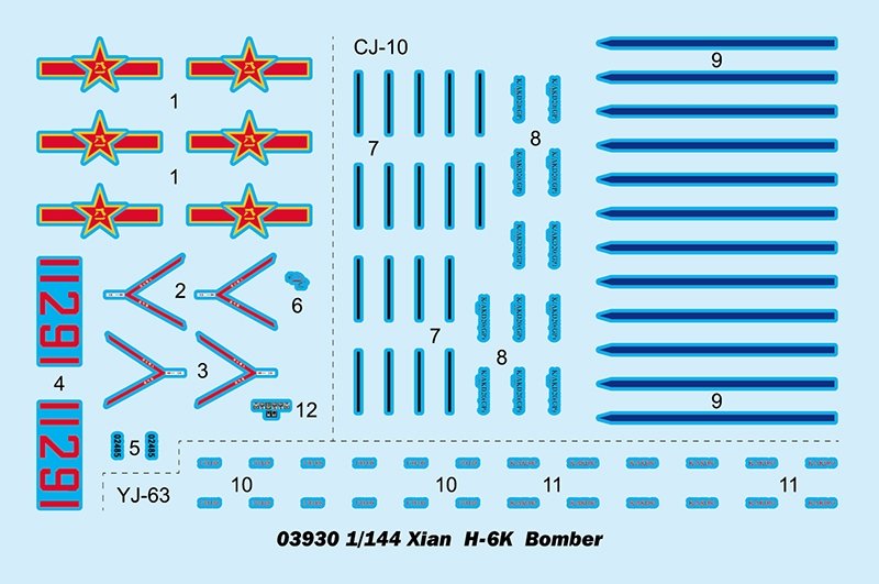 Trumpeter 03930 Xian H-6K Strategic Bomber 1/144 – imagen 3