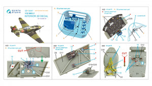 Quinta Studio QD+32241 MiG-3 3D-Printed &amp;amp; coloured Interior on decal paper (Trumpeter) (with 3D-printed resin parts) 1/32 – Bild 3