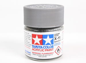 Tamiya 81011 Peinture acrylique X-11 Argent chromé 23 ml – image 2