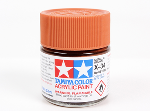 Tamiya 81034 Acryl X-34 Metallic Brown 23ml – imagen 2