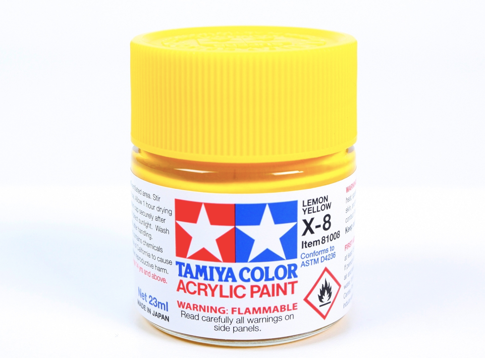 Tamiya 81008 Acryl X-8 Lemon Yellow 23ml – Bild 2