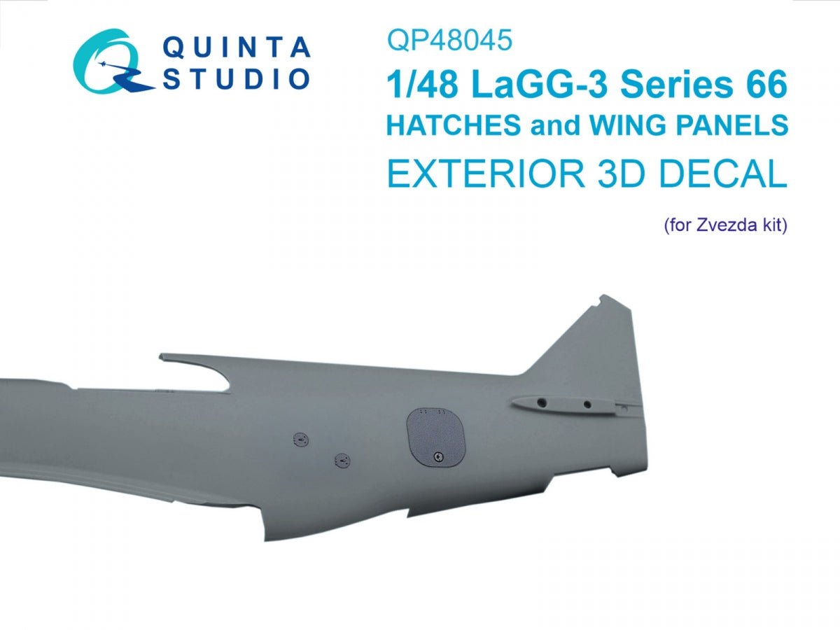 Quinta Studio QP48045 LaGG-3 Série 66 Trappes et panneaux d'ailes (Zvezda) 1/48