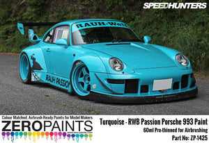 Zero Paints ZP-1425 RWB Rauh Passion Porsche 993 Turquoise Paint 60ml – zdjęcie 2