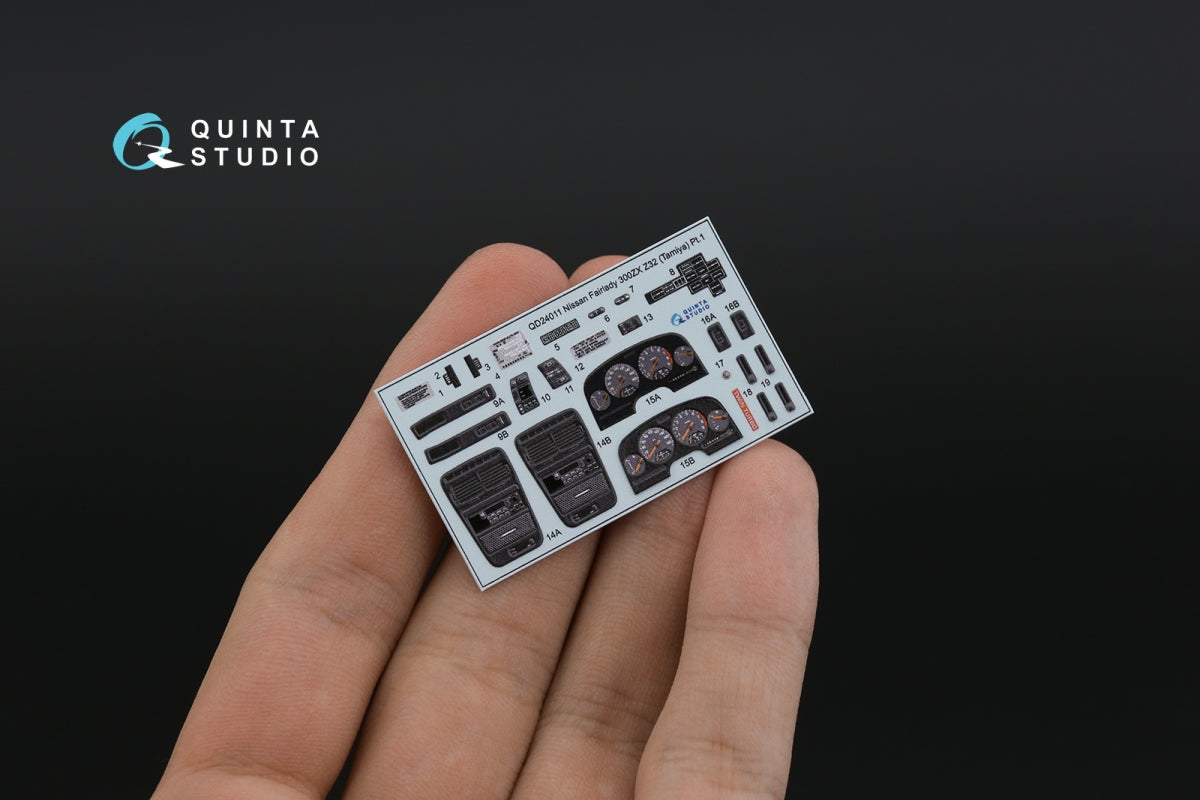 Quinta Studio QD24011 Nissan Fairlady 300ZX Z32 3D-Printed &amp;amp; colored Interior on decal paper (Tamiya) 1/24 – image 4