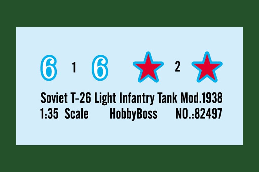 Hobby Boss 82497 Soviet T-26 Light Infantry Tank Mod.1938 1/35 – immagine 3