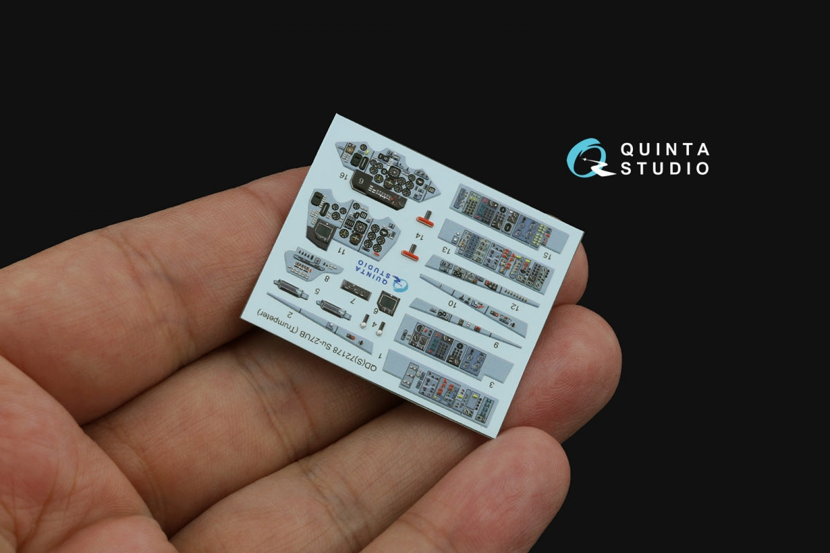 Quinta Studio QD+72178 Su-27UB 3D-Printed &amp;amp; coloured Interior on decal paper (Trumpeter) (with 3D-printed resin part) 1/72 – imagen 6