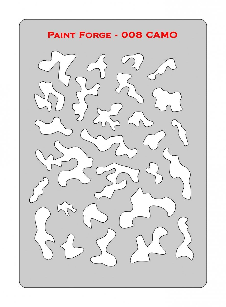 Paint Forge PFST008L STENCIL - CAMO