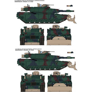 Lame de bulldozer de combat M1A1 FEP Abrams, modèle Rye Field 5048, USMC, échelle 1/35 – image 4