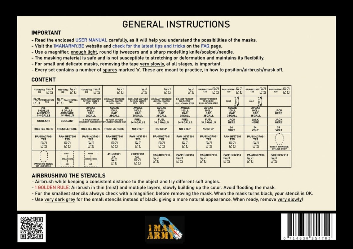 1 Man Army 48GEN301 Hurricane I/II Data Stencils 1/48 – Bild 2