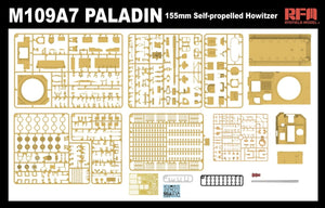 Rye Field Model 5129 M109A7 PALADIN 155 mm Self-Propelled Howitzer w/ Workable Tracks 1/35 – image 5