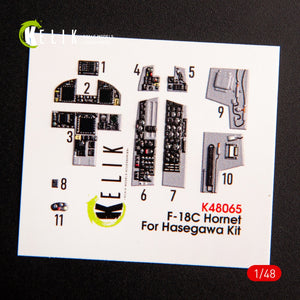 KELIK K48065 F-18C HORNET INTERIOR 3D DECALS FOR HASEGAWA KIT 1/48 – Bild 3