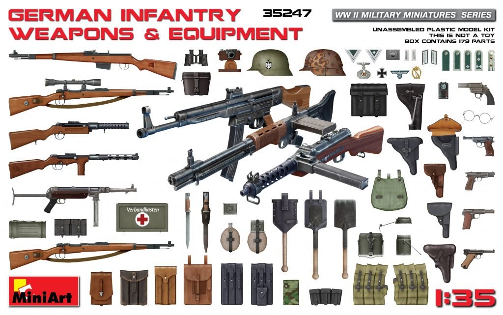 MiniArt 35247 GERMAN INFANTRY WEAPONS & EQUIPMENT 1/35