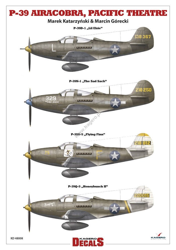 Kagero KD48008 P-39 Airacobra, Pacific Theatre 1/48