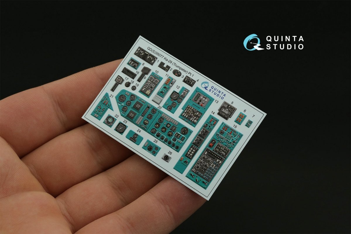 Quinta Studio QDS-35077 Ka-29 3D-Printed &amp;amp; colored Interior on decal paper (Trumpeter) (Small version) 1/35 – image 8