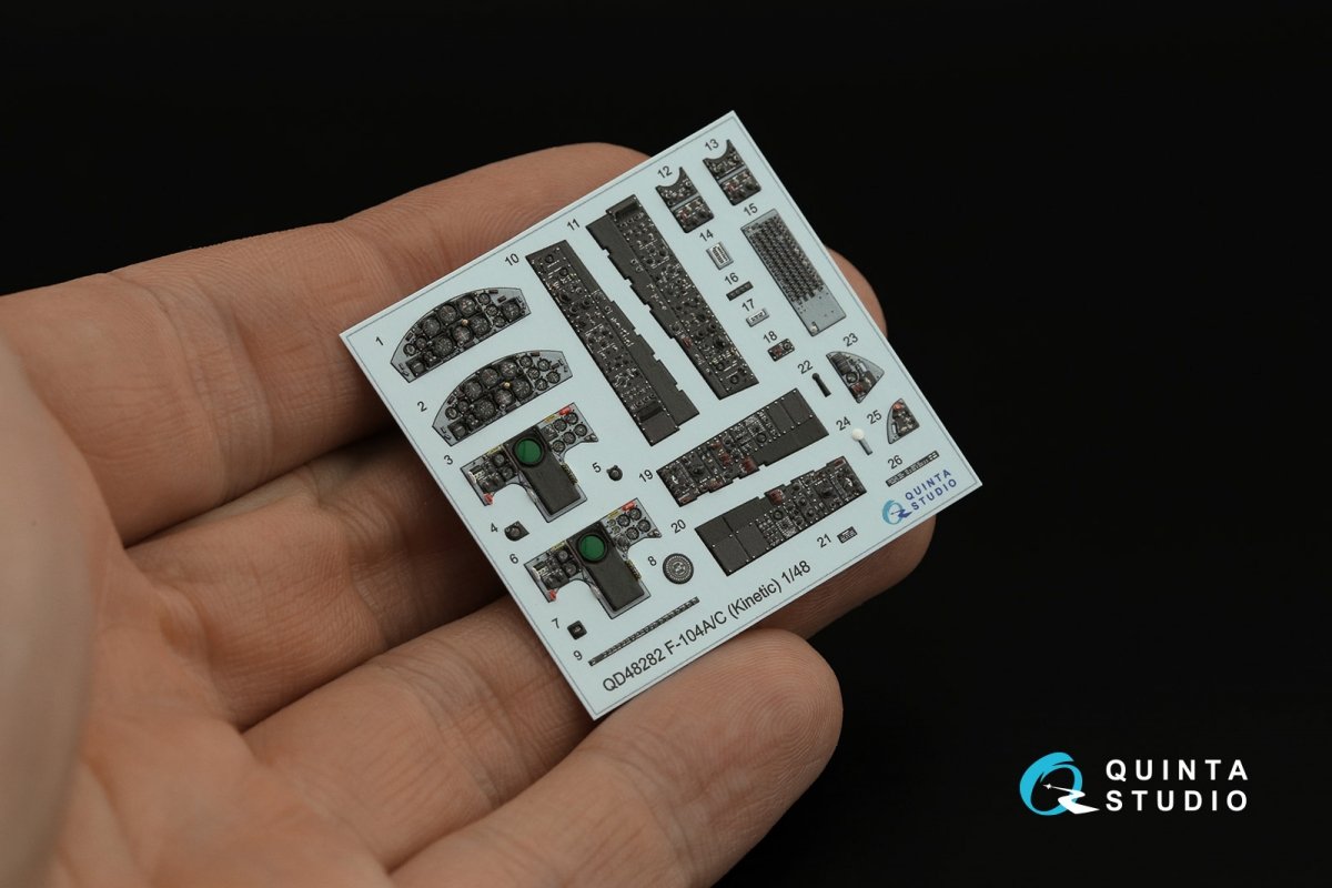 Quinta Studio QD48282 F-104A/С 3D-Printed &amp;amp; coloured Interior on decal paper (Kinetic) 1/48 – Bild 5