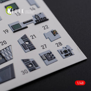 KELIK K48078 F/A-18F Super Hornet interior 3D decals for MENG kit 1/48 – Bild 6