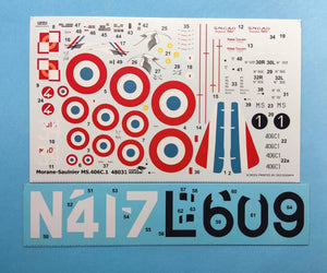 Dora Wings 48031 Morane-Saulnier MS.406C.1 - Battle Of France 1/48 – immagine 6