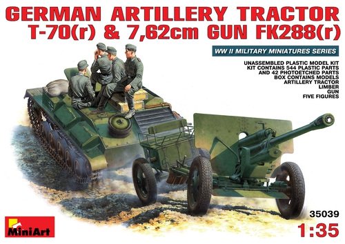 MiniArt 35039 Artillery Tractor T-70(r) &amp;amp; 7.62cm Gun FK288(r) 1/35
