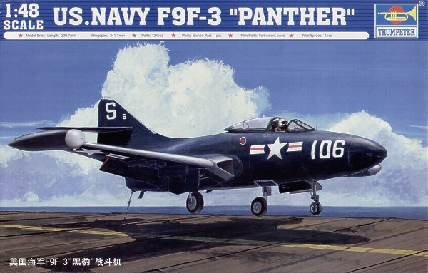 Trumpeter 02834 US.NAVY F9F-3 PANTHER 1/48