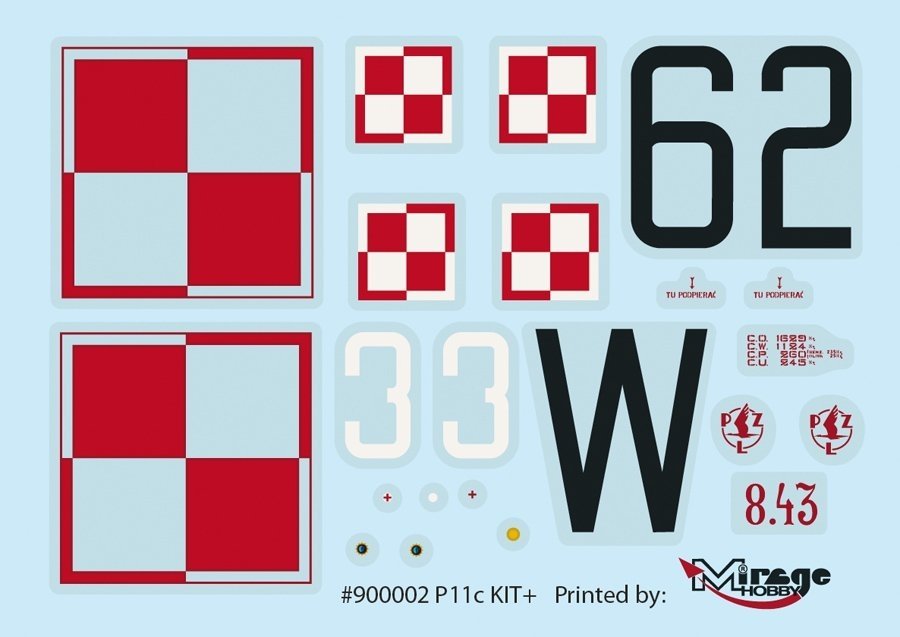 Mirage Hobby 900002 PZL P-11c Samolot myśliwski Pro Kit 1/48 – immagine 2