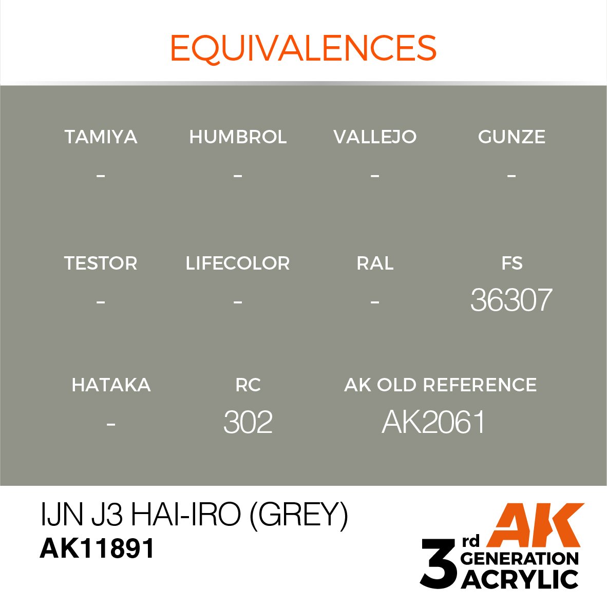 AK Interactive AK11891 IJN J3 HAI-IRO (GREY) – AIR 17ml – imagen 3