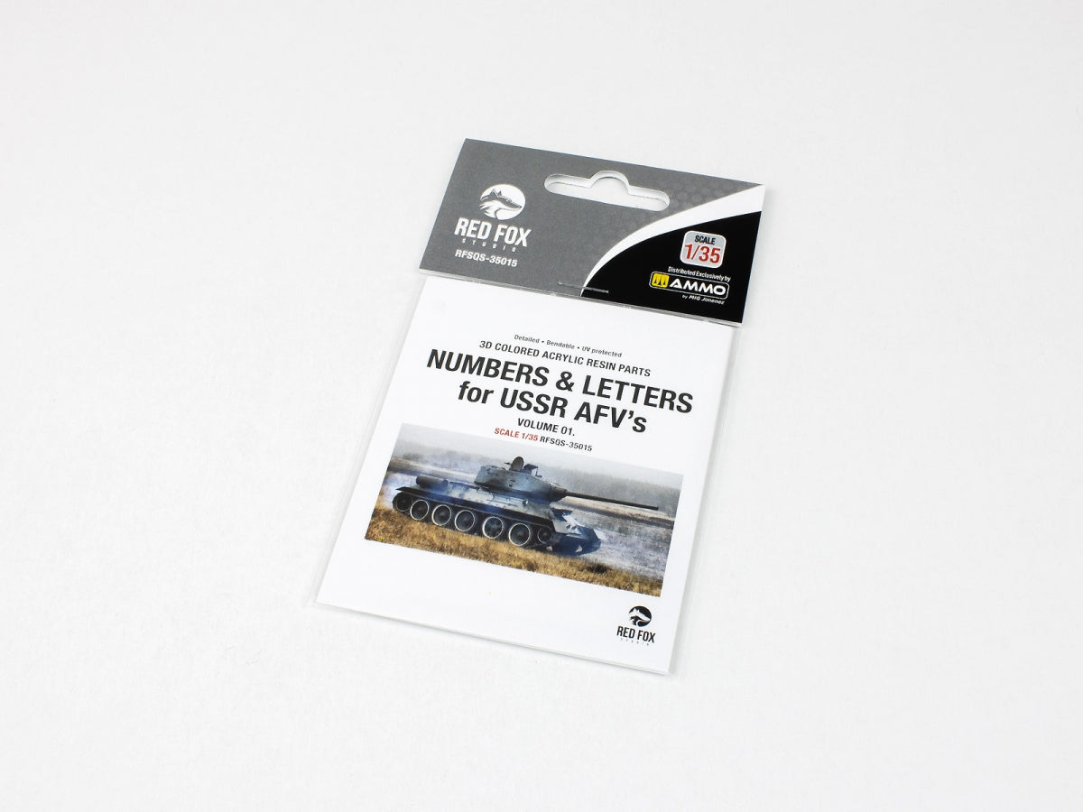 Red Fox Studio QS-35015 Numbers and Letters for USSR AFV&amp;#39;s vol.01 1/35