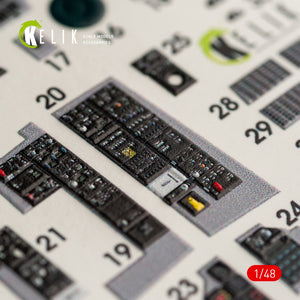 KELIK K48063 F-14D TOMCAT INTERIOR 3D DECALS FOR TAMIYA KIT 1/48 – zdjęcie 8