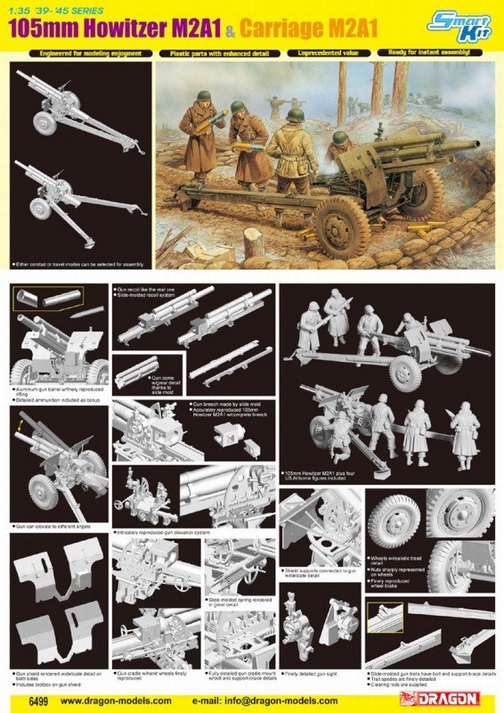 Dragon 6499 105MM Howitzer M2A1 (1/35)