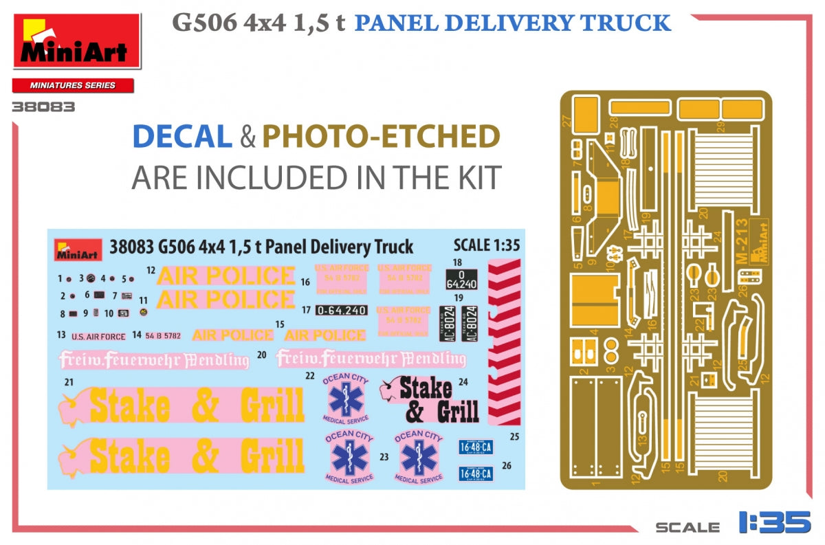 MiniArt 38083 G506 4x4 1,5 t Camion de livraison de panneaux 1/35 – image 2