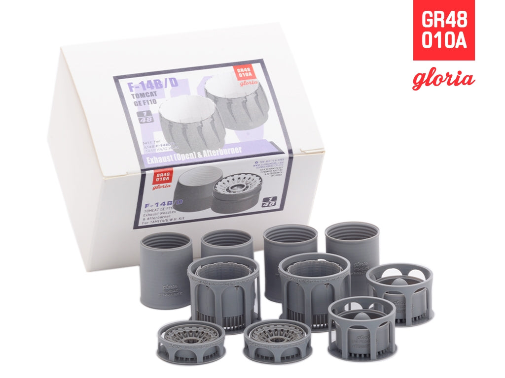 Gloria GR48010A F-14B/D F110-GE-400 Tuyère d&amp;#39;échappement et postcombustion OUVERTES TAMIYA/GWH 1/48  – image 4