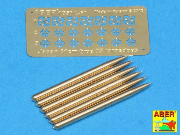 Aber 350L-60 Set of 6 Japan torpedoes 61cm Type 93 1/350