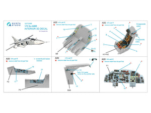 Intérieur imprimé en 3D et coloré sur papier décalcomanie Quinta Studio QD72089 Su-24MR (Trumpeter) 1/72  – image 2