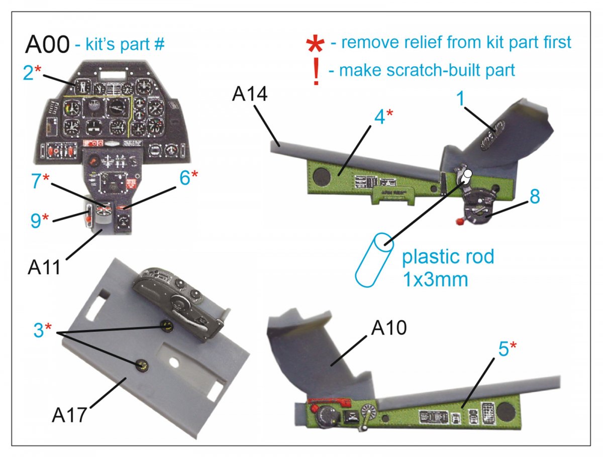 Quinta Studio QDS-48253 P-51D 3D-Printed &amp;amp; coloured Interior on decal paper ( Tamiya ) (small version) 1/48 – imagen 2