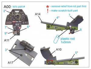 Quinta Studio QDS-48253 P-51D 3D-Printed &amp;amp; coloured Interior on decal paper ( Tamiya ) (small version) 1/48 – imagen 2