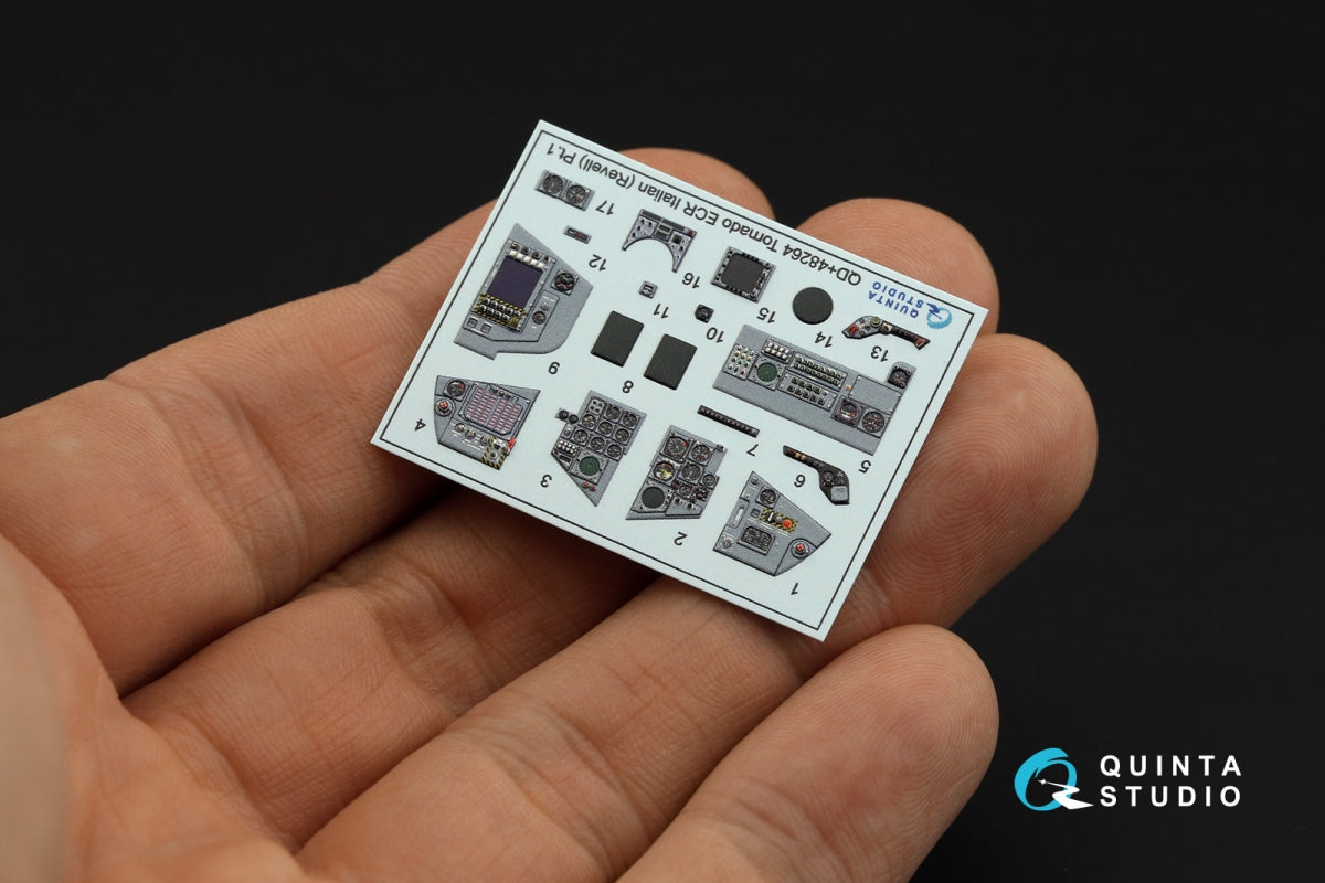 Quinta Studio QDS+48264 Tornado ECR Italian 3D-Printed coloured Interior on decal paper (Revell) (small version) (with 3D-printed resin parts) 1/48 – Bild 10