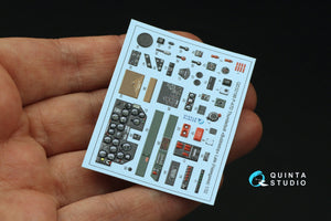 Quinta Studio QD32198 P-47D Thunderbolt Bubbletop Late 3D-Printed coloured Interior on decal paper (Hasegawa) 1/32 – Bild 4
