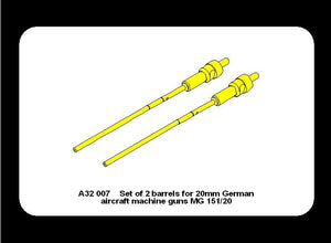 Aber A32007 Set of 2 barrels for German aircraft 20mm machine guns MG 151/20 1/32 – Bild 6