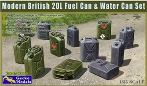 Gecko Models 35GM0079 Modern British 20L Fuel Can &amp;amp; Water Can Set 1/35