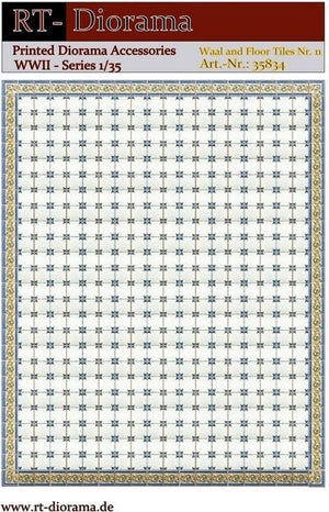 RT-Diorama 35834 Printed Accessories: Wall and Floor Tiles No.11 1/35