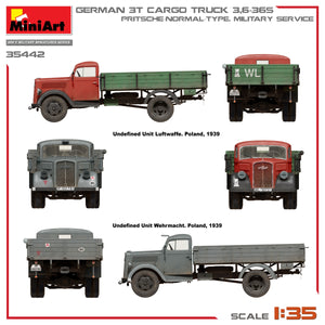 Miniart 35442 GERMAN 3T CARGO TRUCK 3,6-36S. PRITSCHE-NORMAL-TYPE. MILITARY SERVICE 1/35 – immagine 13