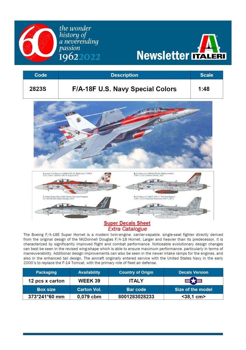 Italeri 2823 F/A-18F US Navy Special Colors 1/48 – image 3
