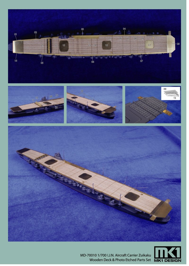 MK1 Design MS-70009 I.J.N ZUIKAKU DETAIL-UP ETCHED PART 1/700 – Bild 3