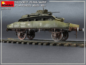 MiniArt 35303 Soviet Railway Flatbed 16,5-18t 1/35 – immagine 10