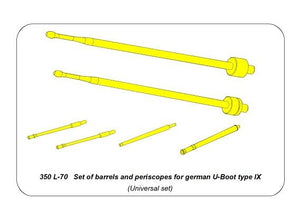 Aber 350L-70 Zestaw luf i peryskopów do typ IX 1/350 – imagen 2