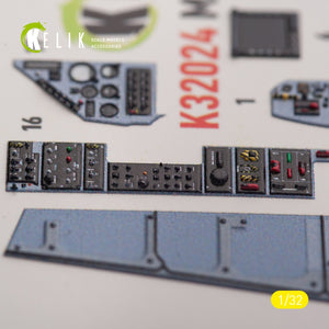 KELIK K32024 Mirage 2000C - interior 3D decals for Kitty Hawk/Zimi models kit 1/32 – immagine 7