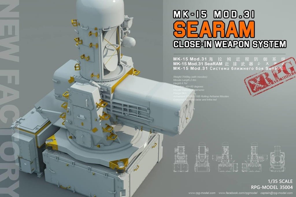 RPG Model 35004 MK-15 Mod.31 SeaRAM Close-In Weapon System 1/35 – immagine 2