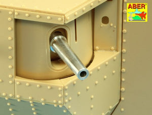 Aber 35L-207 Barrels for British WWI Tank Mk.V Male for 6 pdr (57mm) gun x 2pcs. 8mm Hotchkiss m.1909 x 4pcs. 1/35 – imagen 4